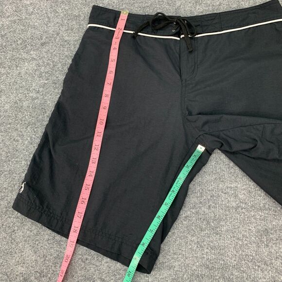 Vintage Ralph Lauren Board Shorts Mens S Small Black Nylon Drawstring Tie Beach - Picture 6 of 12